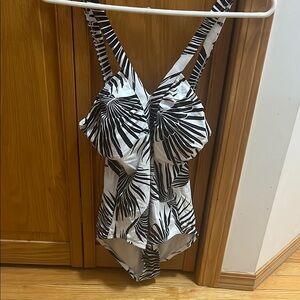 Tommy Bahama Black and White One-Piece Swimwear